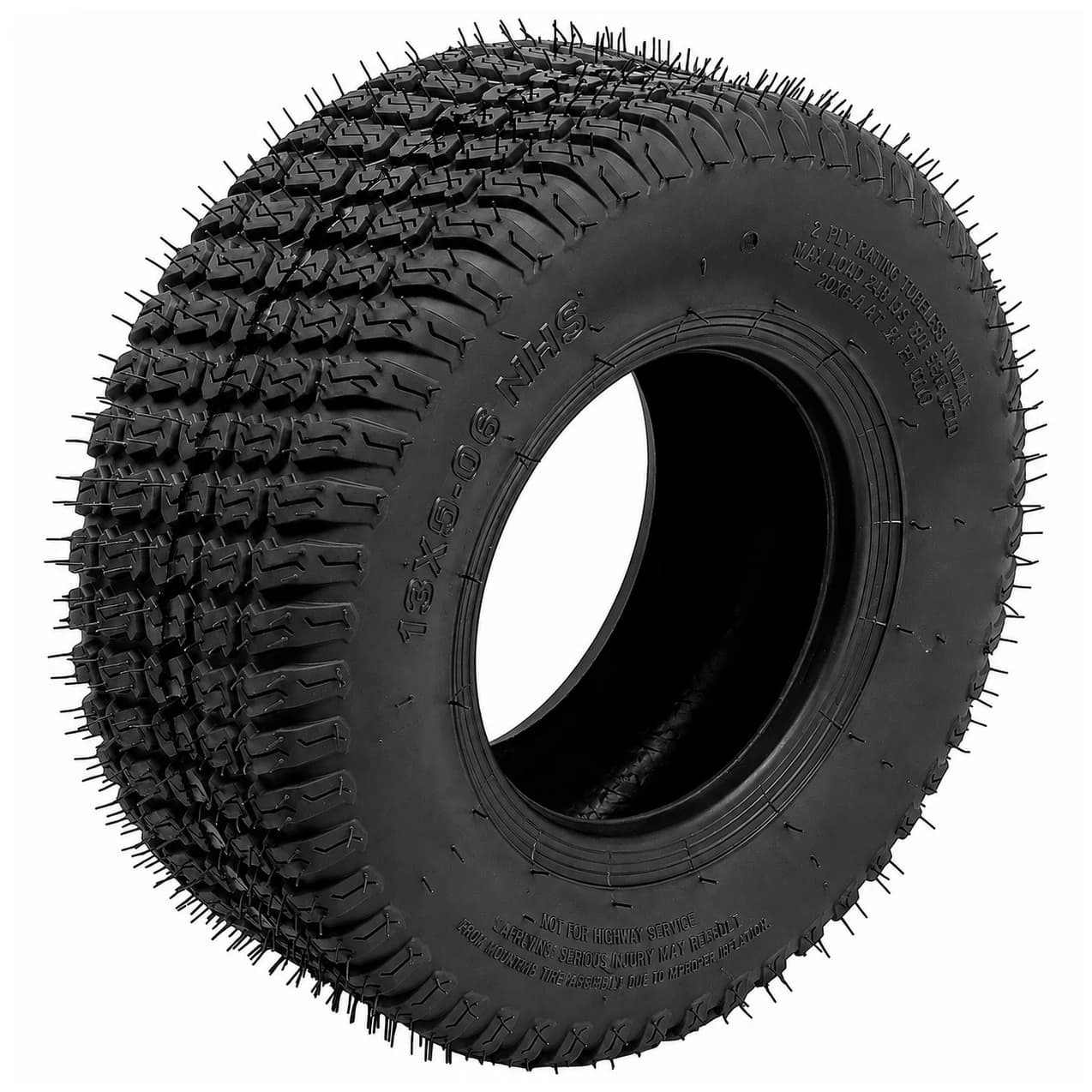Pneu 13" 13x5.00-6 sans chambre pour tracteur de pelouse et tondeuse autoportée
