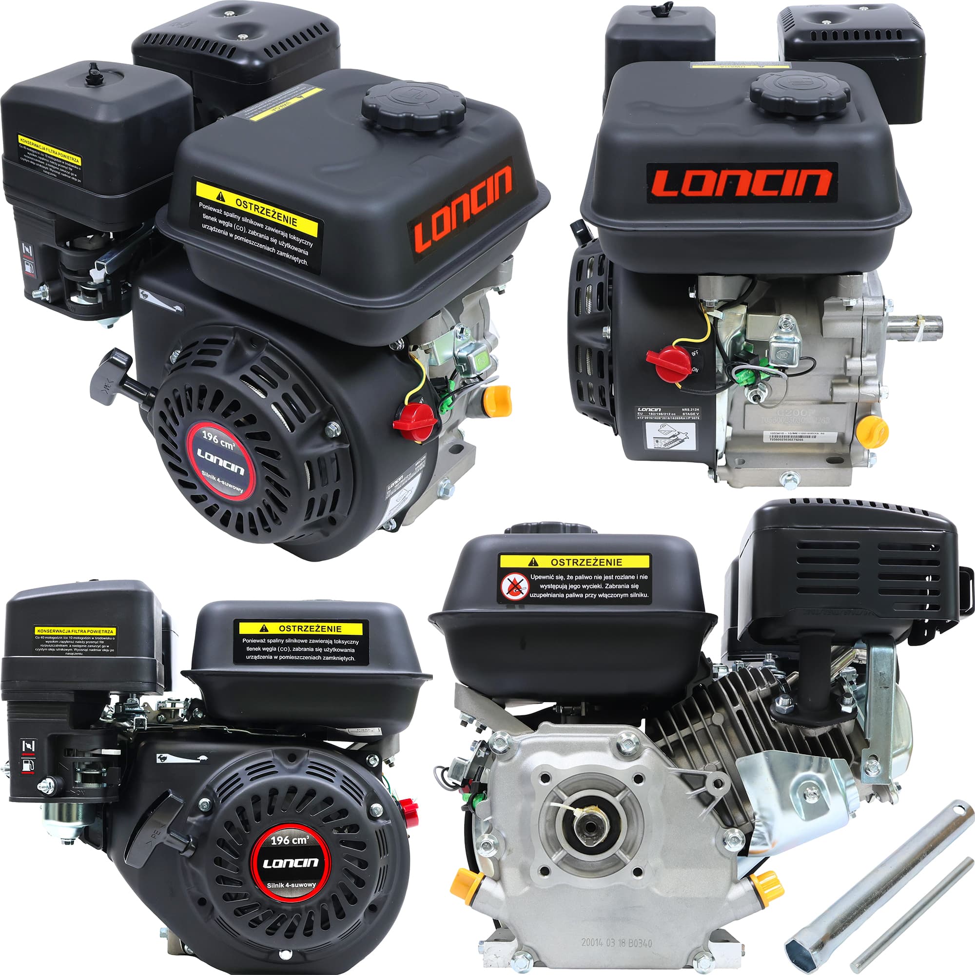 Moteur à essence LONCIN G200 6,5CV SAVONNETTE 19,05 mm / 61 mm pour générateur électrique