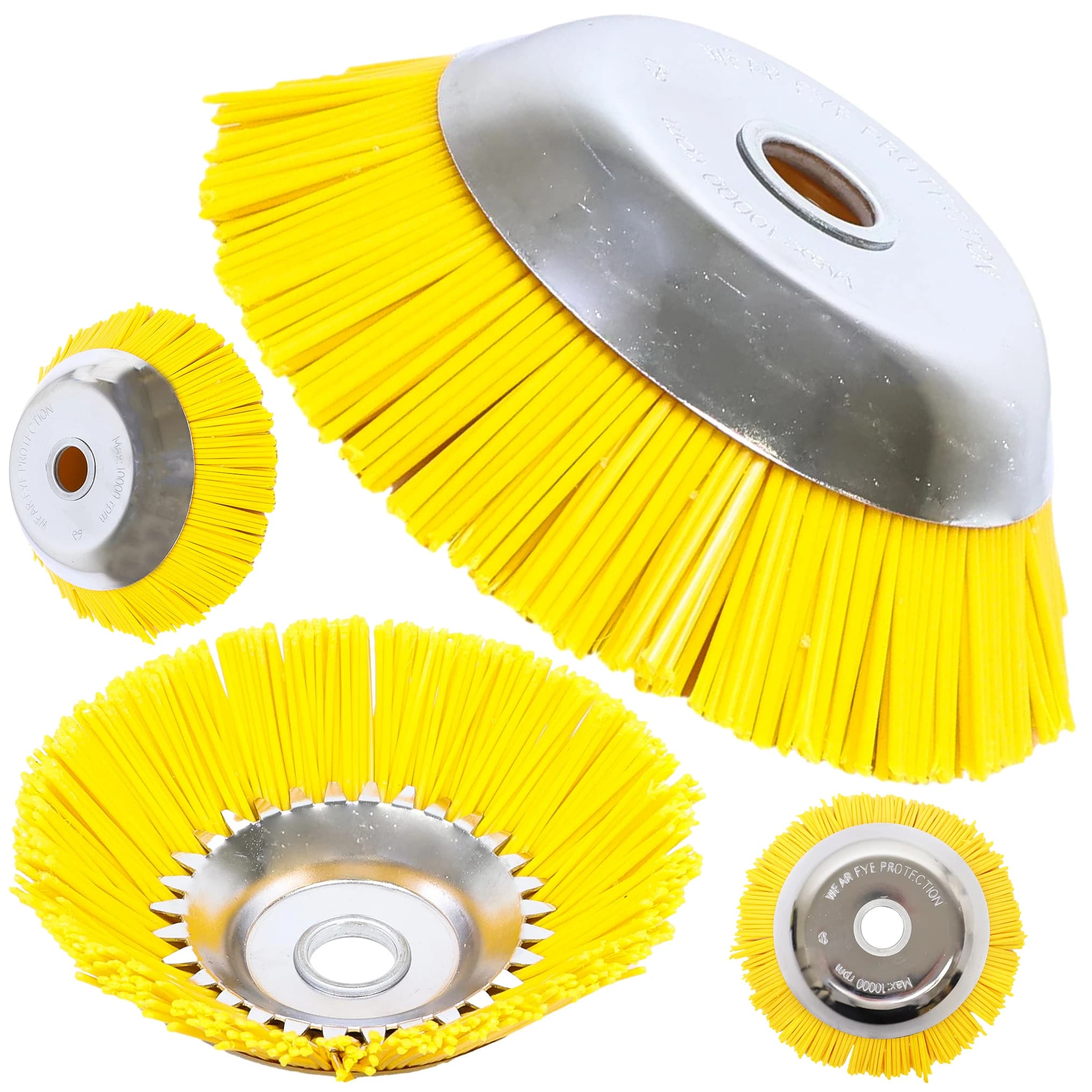 Brosse de désherbage en nylon 200mm pour débroussailleuse et coupe-bordure