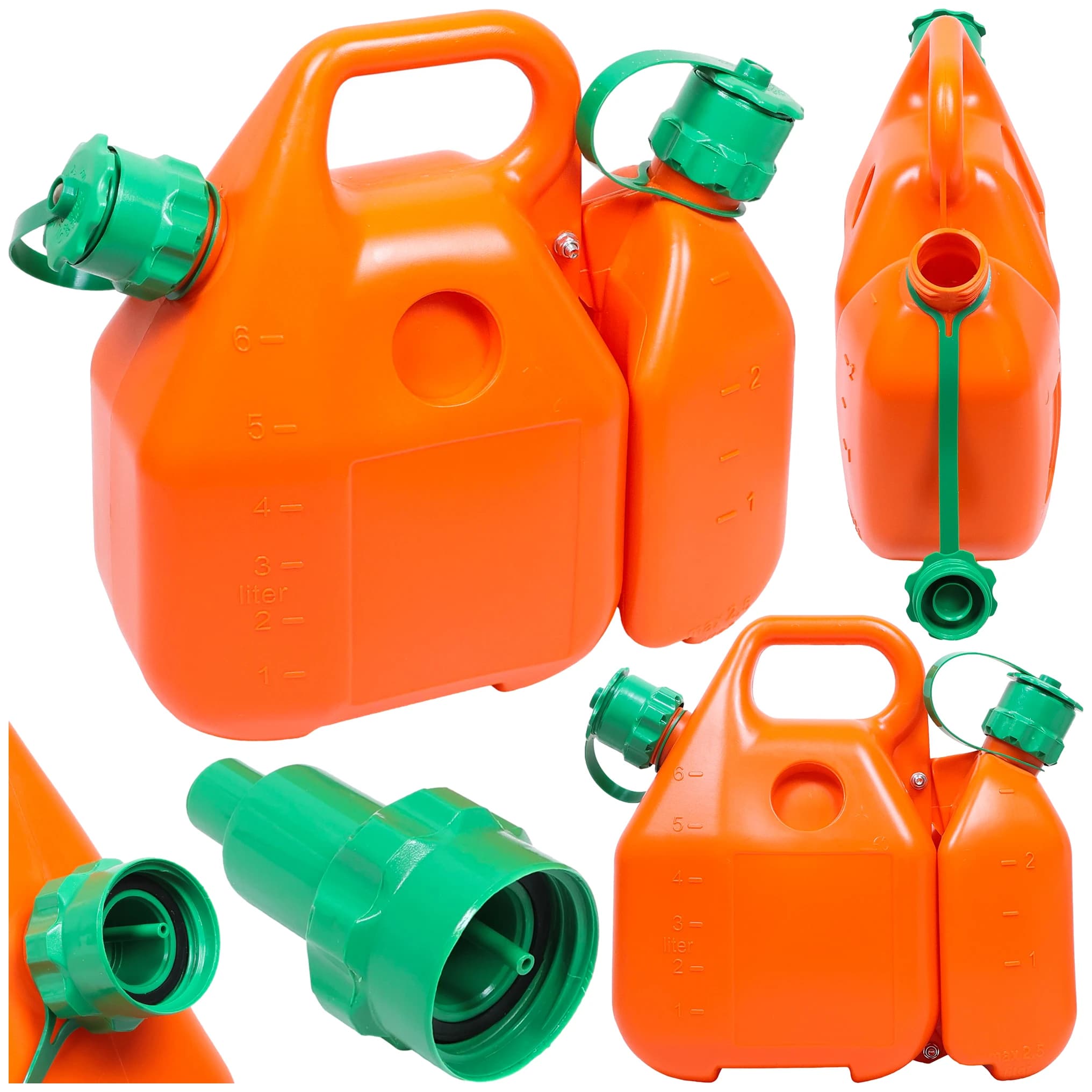 Kanister Kombikanister 6L + 2,5L POUR CARBURANT ET HUILE pourscie mécanique tronçonneuse