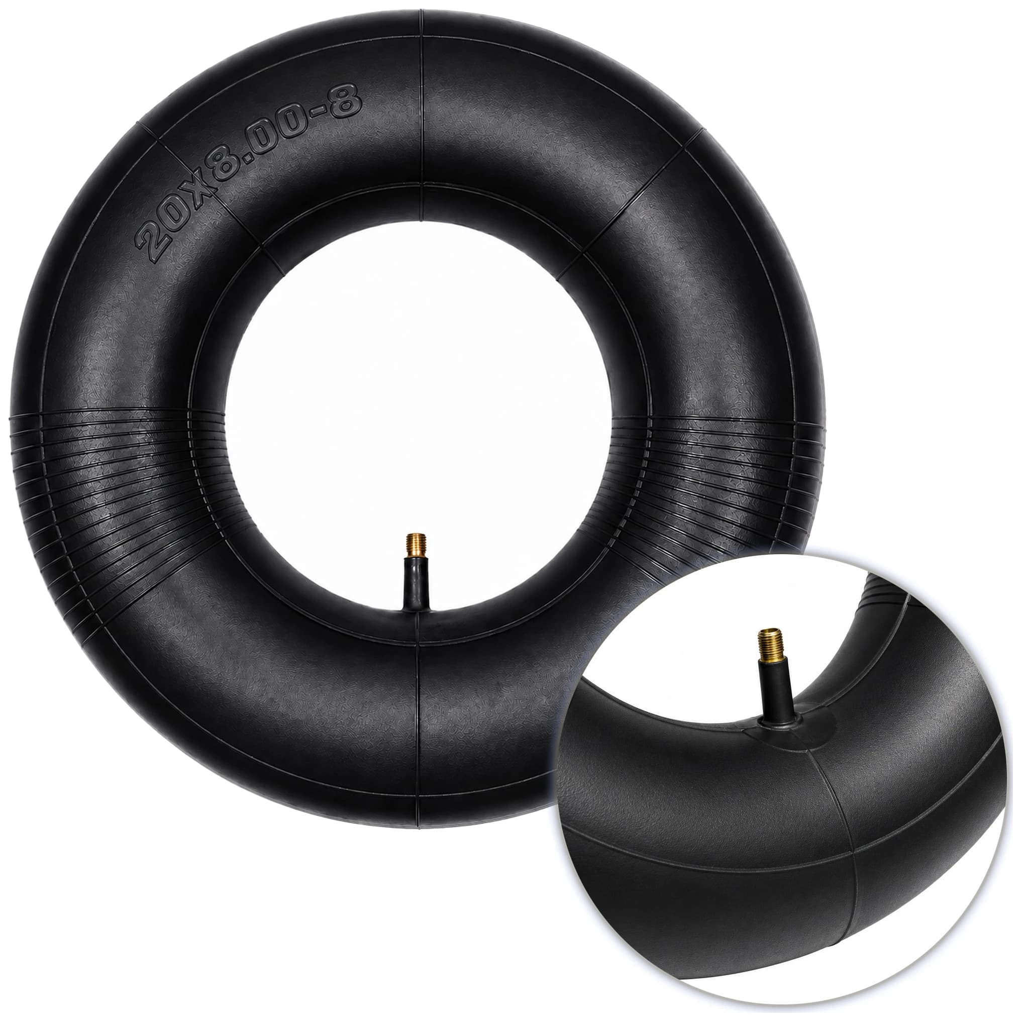 Chambre à air 20x8.00-8 20 pouces valve TR13 pour tracteur de pelouse, quad