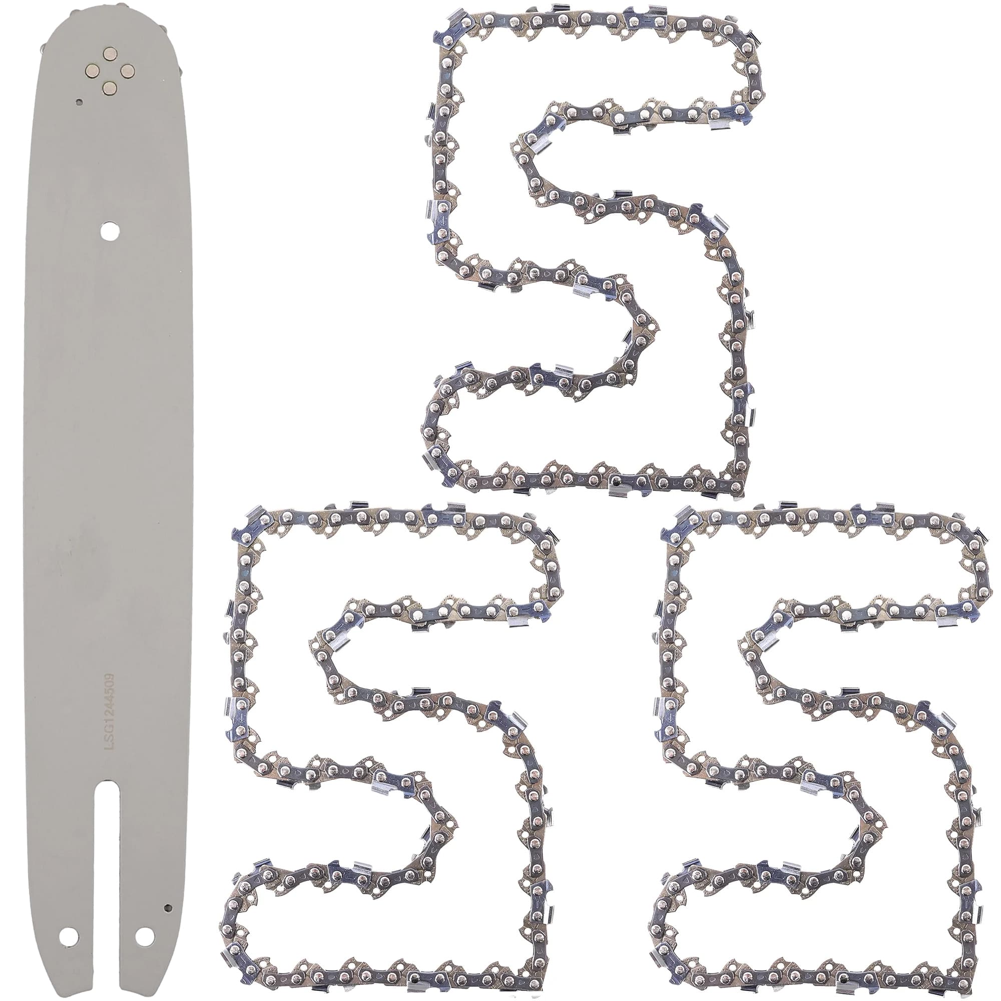 Sangle de coupe pour Stihl + 3 chaînes 12" 30cm 1,3mm 3/8" 44TG 9T A074 MAMUTH