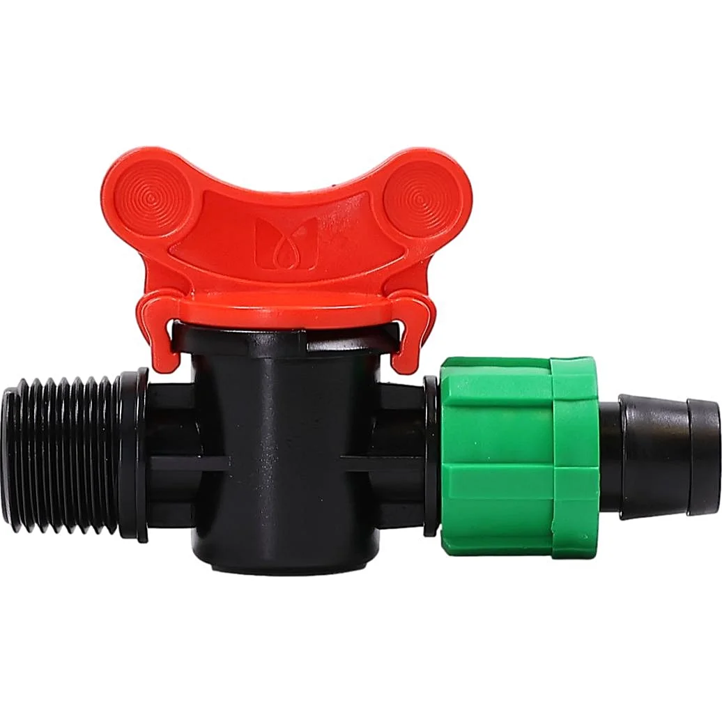 Robinet d'arrêt Robinet à bille Tuyau d'arrosage goutte à goutte 1/2" pour tuyaux d'arrosage goutte à goutte X10