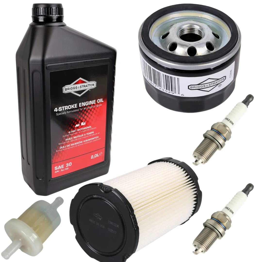 Kit d'entretien Husqvarna TC 142T B&S 7200 Filtre + Huile 2L + Bougie D'Allumage ORIGINAL