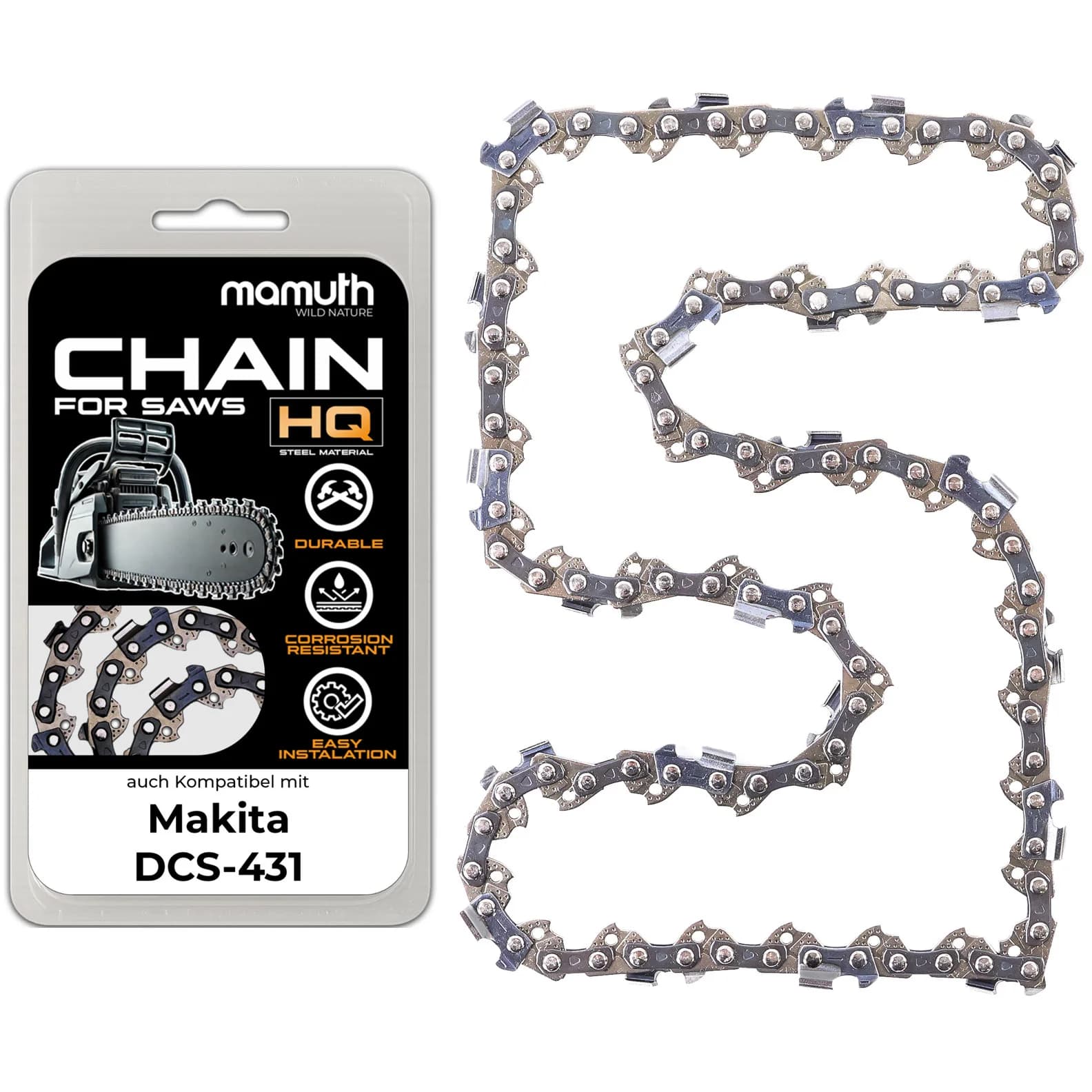 Sagenette de 46cm, 1,5mm, 0,325", 72TG pour Makita DCS-431